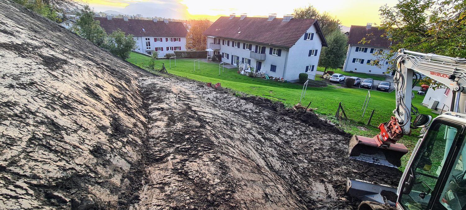 Tiefbau-Baustelle